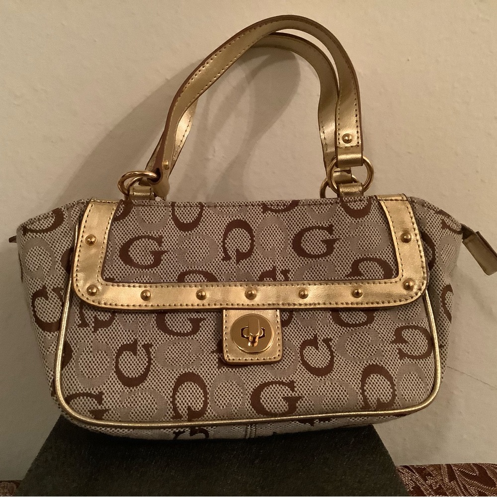 Vintage GUESS Designer Flap Hand Bag  (Like New)